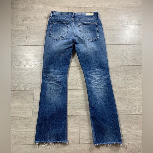 AG The Jodi High Rise Slim Flare Crop Distressed Jeans - Picture 3 of 12